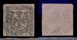 Antichi Stati Italiani - Modena - 1853 - Segnatasse Giornali - 9 Cent (2) -usato - Preciso In Basso - Diena (120) - Other & Unclassified