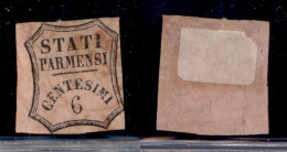 Antichi Stati Italiani - Parma - 1857 - Segnatasse - 6 Cent (1) Usato - Difetti - Da Esaminare - Other & Unclassified