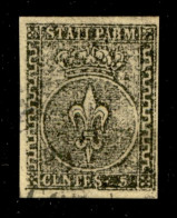 Antichi Stati Italiani - Parma - 1852 - 5 Cent (1b - Verdino) Usato - Senza Filetto Verticale Sinistro - Non Catalogato  - Altri & Non Classificati