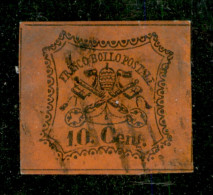 Antichi Stati Italiani - Stato Pontificio - 1867 - 10 Cent (17) - Usato - Other & Unclassified