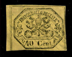 Antichi Stati Italiani - Stato Pontificio - 1867 - 40 Cent (19a) Usato Senza Punto Dopo La Cifra - Diena (375) - Andere & Zonder Classificatie