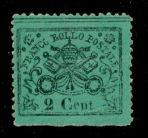 Antichi Stati Italiani - Stato Pontificio - 1868 - 2 Cent (22a) - Gomma Originale (500) - Otros & Sin Clasificación