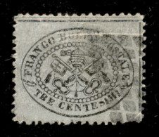 Antichi Stati Italiani - Stato Pontificio - 1868 - 3 Cent (24) Usato - Difetti - Da Esaminare (5.500) - Otros & Sin Clasificación