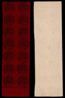 Antichi Stati Italiani - Stato Pontificio - 1870 - Non Ultimati - 20 Cent (34) - Blocco Verticale Bordo Foglio Di 14 Nuo - Other & Unclassified