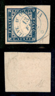 Antichi Stati Italiani - Sardegna - Pieve D'Oneglia (azzurro) 13.2.62 - 20 Cent (15Dc - Azzurro Oltremare) Usato Su Fram - Other & Unclassified