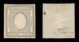 Antichi Stati Italiani - Sardegna - 1861 - 1 Cent (19b - Grigio Verdastro) - Gomma Originale - Raybaudi (700) - Altri & Non Classificati