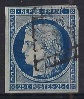 FRANCE Ca.1850: Le Y&T 4 Obl. "grille" TB - 1849-1850 Cérès