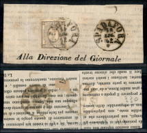 Antichi Stati Italiani - Sicilia - Spadafora 19.7.62 (P.ti 9) - 1 Cent (19 - Sardegna) Su Frammento - Corto In Basso - Andere & Zonder Classificatie