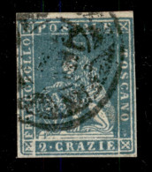 Antichi Stati Italiani - Toscana - 1851 - Muto Di Pietrasanta (P.ti 9) - 2 Crazie (5) Usato - Other & Unclassified