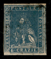 Antichi Stati Italiani - Toscana - 1857 - 6 Crazie (15b) Usato (450) - Autres & Non Classés