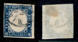 Regno - Vittorio Emanuele II - 1863 - 15 Cent (11) Usato - Spazio Tipografico Sulla Destra - Margine Completo A Sinistra - Otros & Sin Clasificación