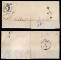 Regno - Vittorio Emanuele II - Fuori Uso - 15 Cent Litografico (13) Non Annullato Su Testata Di Lettera Per Cefalù (arri - Altri & Non Classificati