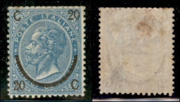 Regno - Vittorio Emanuele II - 1865 - 20 Cent Su 15 (24) - Gomma Originale Con Invisibile Traccia Di Linguella - Leggera - Sonstige & Ohne Zuordnung