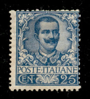 Regno - Vittorio Emanuele III - 1901 – 25 Cent Floreale (73) – Gomma Originale (450) - Other & Unclassified