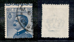 Regno - Vittorio Emanuele III - 1908 - 25 Cent Michetti (83 Varietà Nda) Usato - Dentellatura Spostata In Alto + Scritte - Sonstige & Ohne Zuordnung