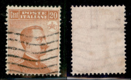 Regno - Vittorio Emanuele III - 1917 - 20 Cent Michetti (109aa) - Filigrana Lettere - Usato (140) - Sonstige & Ohne Zuordnung