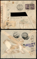 Regno - Vittorio Emanuele III - Prestito Nazionale 1917 - 50cent (2) + 50 Cent (1) - Raccomandata Da Venezia A Firenze D - Autres & Non Classés
