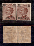 Regno - Vittorio Emanuele III - 1923/1927 - Coppia Orizzontale Del 7 1/2 Cent Su 85 Cent Michetti (136) - Gomma Integra  - Sonstige & Ohne Zuordnung