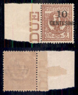 Regno - Vittorio Emanuele III - 1923 – 10 Cent Su 2 Floreale (138) – Soprastampa Spostata In Alto E A Destra (I Sulla De - Altri & Non Classificati