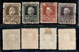 Regno - Vittorio Emanuele III - 1927 - Parmeggiani (214/217) - Serie Completa Usata (150) - Other & Unclassified