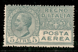 Regno - Servizi - 1926 - 5 Lire Aerea (7) - Gomma Integra - Autres & Non Classés