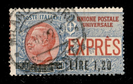 Regno - Servizi - 1921 - 1,20 Lire Su 30 Cent (5 - Espressi) Usato - Dentellatura Verticale Spostata E Parti Di Diciture - Otros & Sin Clasificación