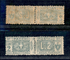 Regno - Servizi - 1914/1922 - 2 Lire Pacchi Postali (13k) - Decalco - Gomma Integra - Piega Diagonale (225) - Otros & Sin Clasificación