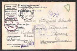 Regno - Posta Militare - Prigionieri Di Guerra - Insieme Di 4 Cartoline Kriegsgefangenenpost Del 1944 Per L'Italia - Other & Unclassified