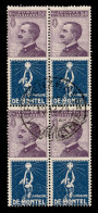 Regno - Francobolli Pubblicitari - 1924 - 50 Cent Montel (12) - Quartina Usata - Non Comune - Other & Unclassified