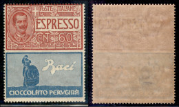 Regno - Francobolli Pubblicitari - 1925 - 60 Cent Perugina (21) - Gomma Integra (100) - Sonstige & Ohne Zuordnung