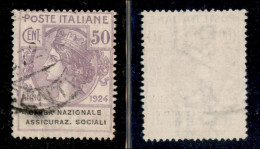 Regno - Enti Parastatali - 1924 - 50 Cent Assicuraz. Sociali (28) Usato (220) - Other & Unclassified