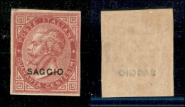 Regno - Saggi - 1863 - Saggio - 40 Cent De La Rue (L20) - Non Dentellato - Gomma Originale (240) - Other & Unclassified