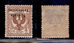 Occupazioni I Guerra Mondiale - Trentino-Alto Adige - 1918 - 2 Cent (20aa) - Soprastampa Capovolta - Gomma Originale (30 - Altri & Non Classificati