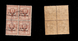 Occupazioni I Guerra Mondiale - Trentino-Alto Adige - 1918 - 2 Cent (20haa) - Quartina Usata (200+) - Other & Unclassified