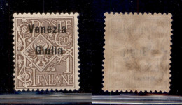 Occupazioni I Guerra Mondiale - Venezia Giulia - 1919 - 1 Cent (19ea) Con Soprastampa In Alto - Gomma Integra (180) - Altri & Non Classificati