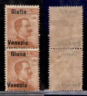 Occupazioni I Guerra Mondiale - Venezia Giulia - 1918 - 20 Cent (23d) - Coppia Verticale Giulia Venezia - Gomma Original - Autres & Non Classés