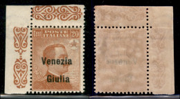 Occupazioni I Guerra Mondiale - Venezia Giulia - 1918 - 20 Cent Michetti (23 Eabf) - Soprastampa In Basso - Angolo Di Fo - Altri & Non Classificati