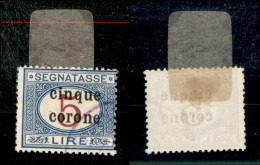 Occupazioni I Guerra Mondiale - Trento E Trieste - 1919 - 5 Corone Su 5 Lire Segnatasse  (9) Usato (400) - Other & Unclassified