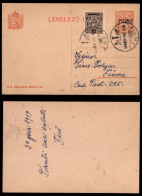 Occupazioni I Guerra Mondiale - Fiume - Franco 45 Su 10 Filler (31) Su Cartolina Postale Da 10 Filler (1) Per Città Del  - Otros & Sin Clasificación