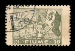Occupazioni I Guerra Mondiale - Fiume - 1919 - 10 Corone (C48kc) Usato - Dentellatura Verticale Spostata - Cert. AG (1.3 - Otros & Sin Clasificación