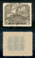 Occupazioni I Guerra Mondiale - Fiume - 1920 - 45 Cent Su 45 Valore Globale (104fc) - Cent 45 A Cavallo - Gomma Integra  - Andere & Zonder Classificatie