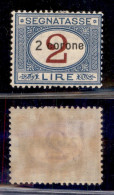 Occupazioni I Guerra Mondiale - Dalmazia - 1922 - Segnatasse - 2 Corone Su 2 Lire (3) - Gomma Originale (100) - Sonstige & Ohne Zuordnung