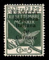 Occupazioni I Guerra Mondiale - Veglia - 1920 - 5 Cent Soprastampato (5) - Gomma Integra - Otros & Sin Clasificación