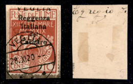 Occupazioni I Guerra Mondiale - Veglia - 1920 - 10 Cent (6ga - Veglia A Cavallo) Usato Su Frammento - Non Quotato Usato - Other & Unclassified