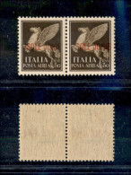 Occupazioni II Guerra Mondiale - Isole Jonie - 1941 - 50 Cent (1/1aa-Aerea) Coppia Con Errore SOLE A Destra - Gomma Inte - Other & Unclassified