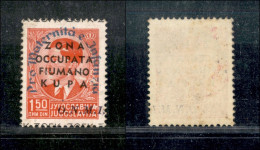 Occupazioni II Guerra Mondiale - Zona Fiumano Kupa - 1942 - 1,50 Din (38-varietà) - Soprastampa Onmi Molto Spostata A De - Other & Unclassified