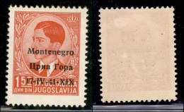 Occupazioni II Guerra Mondiale - Montenegro - 1941 - 1.50 Din (3 Varietà) - E Diversa - Gomma Originale - Non Catalogato - Other & Unclassified