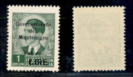 Occupazioni II Guerra Mondiale - Montenegro - 1942 - 1 Din (40d) Con M Grassetto - Gomma Integra (165) - Other & Unclassified