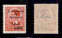 Occupazioni II Guerra Mondiale - Montenegro - 1941 - 1,50 Lire (41) - O Di Governatorato Difettosa - Gomma Originale - N - Sonstige & Ohne Zuordnung