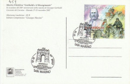 MAXIMUM CARD GARIBALDI  2007 SAN MARINO (MCX459 - Abarten Und Kuriositäten